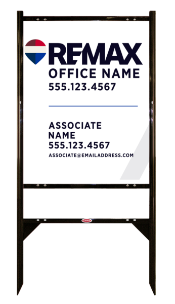 Angle Iron Frame and Associate Name Sign Panel unit, 30h x 24w, Steel